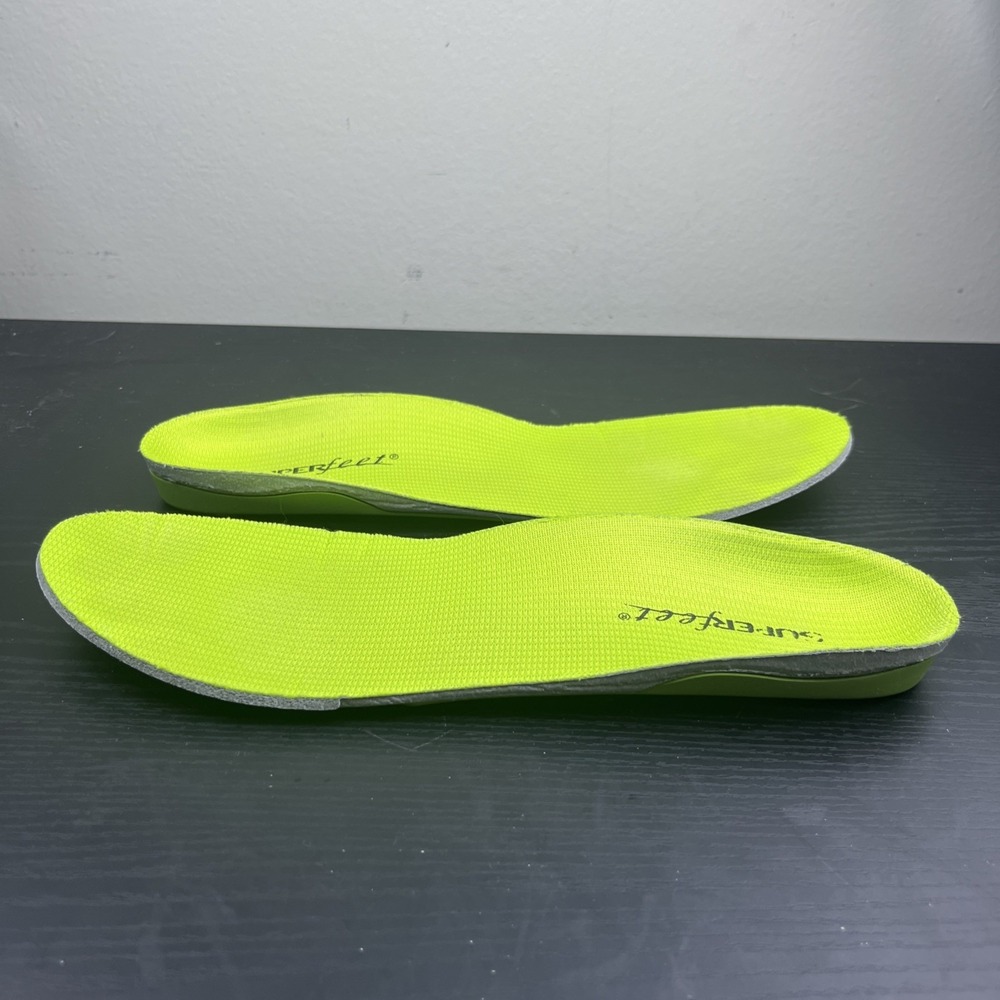 Superfeet Green Heritage Insoles Size D High Arch Orthotic 10.5–12 W 9.5–11 M